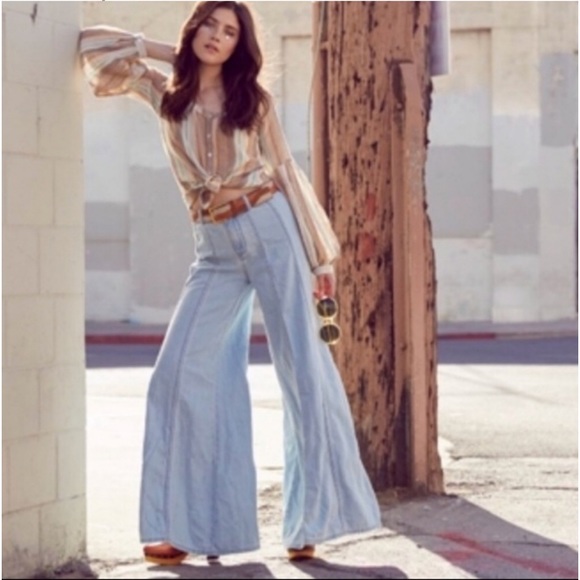 Free People Gilmore Landon Wideleg Jeans - Picture 2 of 12